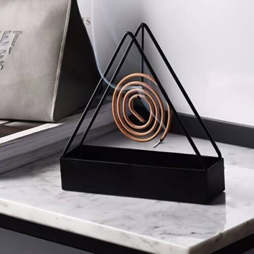 Simple Triangle-shaped Iron Mosquito Coil Holder Creative Hanging Or Standing Incense Burner