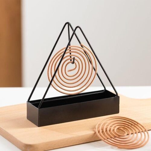 Simple Triangle-shaped Iron Mosquito Coil Holder Creative Hanging Or Standing Incense Burner - Image 6