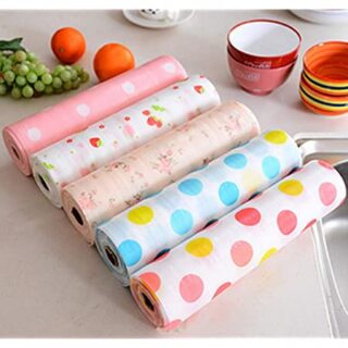 1 Roll – Kitchen Polka Foamic Sheet (45x150cm) (random Design)