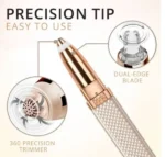 2 In 1 Flawless Facial Hair Removal | 2 In 1 Women’s Electric Epilator Usb Charging Portable Hair Remover Bikini Painless Shaver For Women Body Facial Eyebrow Trimmer - Image 3