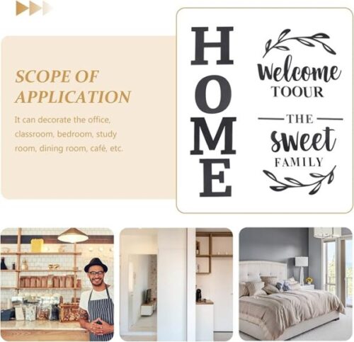 3d Wall Art “welcome To Our Home The Sweet Family” Wall Decoration For Home Office Dorm - Image 3