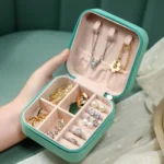 Jewelry Storage Box Leather Jewelry Stand Earrings Ring Box Cosmetics Beauty Container Organizer - Image 2
