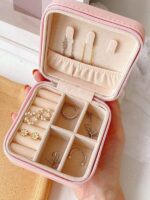 Jewelry Storage Box Leather Jewelry Stand Earrings Ring Box Cosmetics Beauty Container Organizer - Image 4
