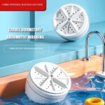 Portable Usb Travel Washer | Ultrasonic Rotating Turbine Washing Machine For Socks Underwear Dishes Clothes - Image 4