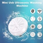 Portable Usb Travel Washer | Ultrasonic Rotating Turbine Washing Machine For Socks Underwear Dishes Clothes - Image 5