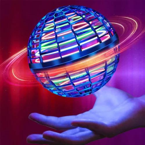 Flying Orb Ball for Kids Adults, Hand Controlled Boomerang Ball, Soaring Flying Spinner Mini Drone, Hover Flying Ball Toy with LED Lights, Drone Ball Endless Tricks Gifts for Boys Girls