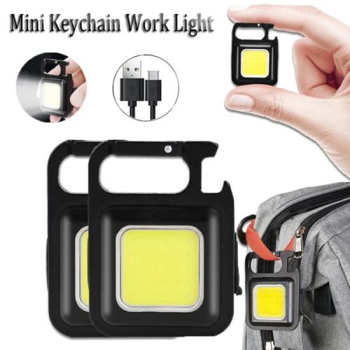 Black Metal Led Cob Light Key Chain & Multifunction - Image 6
