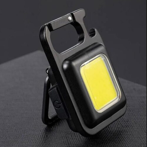 Black Metal Led Cob Light Key Chain & Multifunction - Image 3
