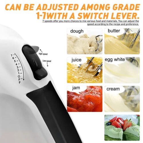 Scarlett 7-Speed Electric Hand Mixer – With Beaters & Dough Hooks - Image 3