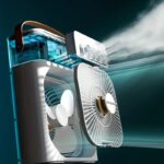 Mini Air Cooler Fan with Humidifier with  LED Light - Image 3