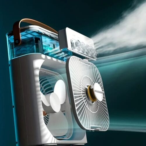 Mini Air Cooler Fan with Humidifier with  LED Light - Image 3
