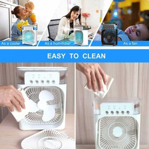 Mini Air Cooler Fan with Humidifier with  LED Light - Image 4