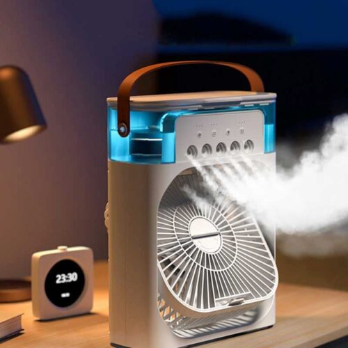 Mini Air Cooler Fan with Humidifier with  LED Light