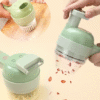 4 In 1 Multifunction Food Chopper Slicer Electric Vegetable Cutter Masher USB Wireless Garlic Crusher Grinder Kitchen Gadgets - Image 4
