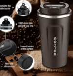 Travel Mug 510ml, Insulated Reusable Coffee Cup with Leakproof Lid, Double Walled Stainless Steel Thermos Keep Drinks Hot and Cold(rendom colours) - Image 3